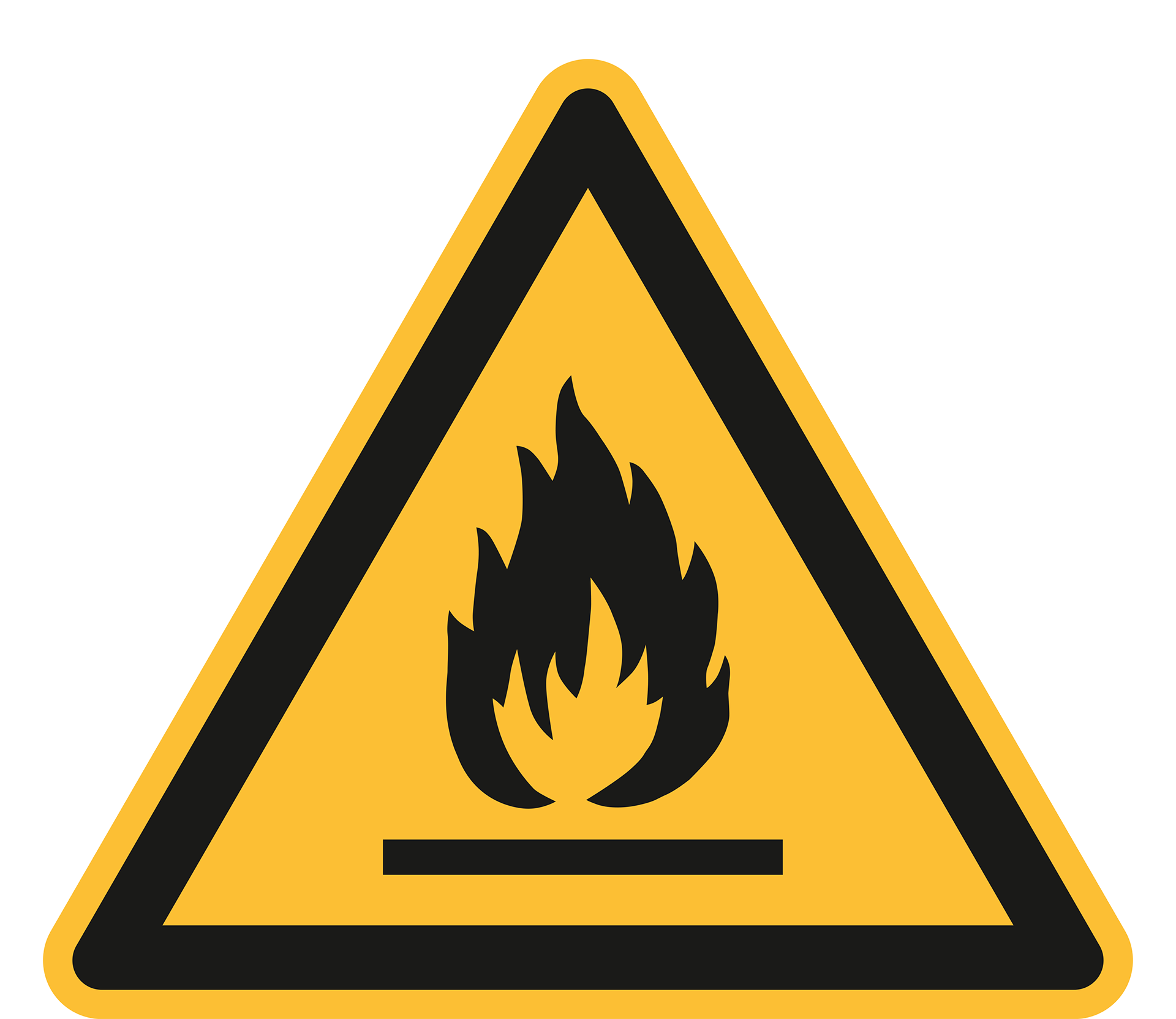 Warning: Flammable material. ISO 7010 [W021]