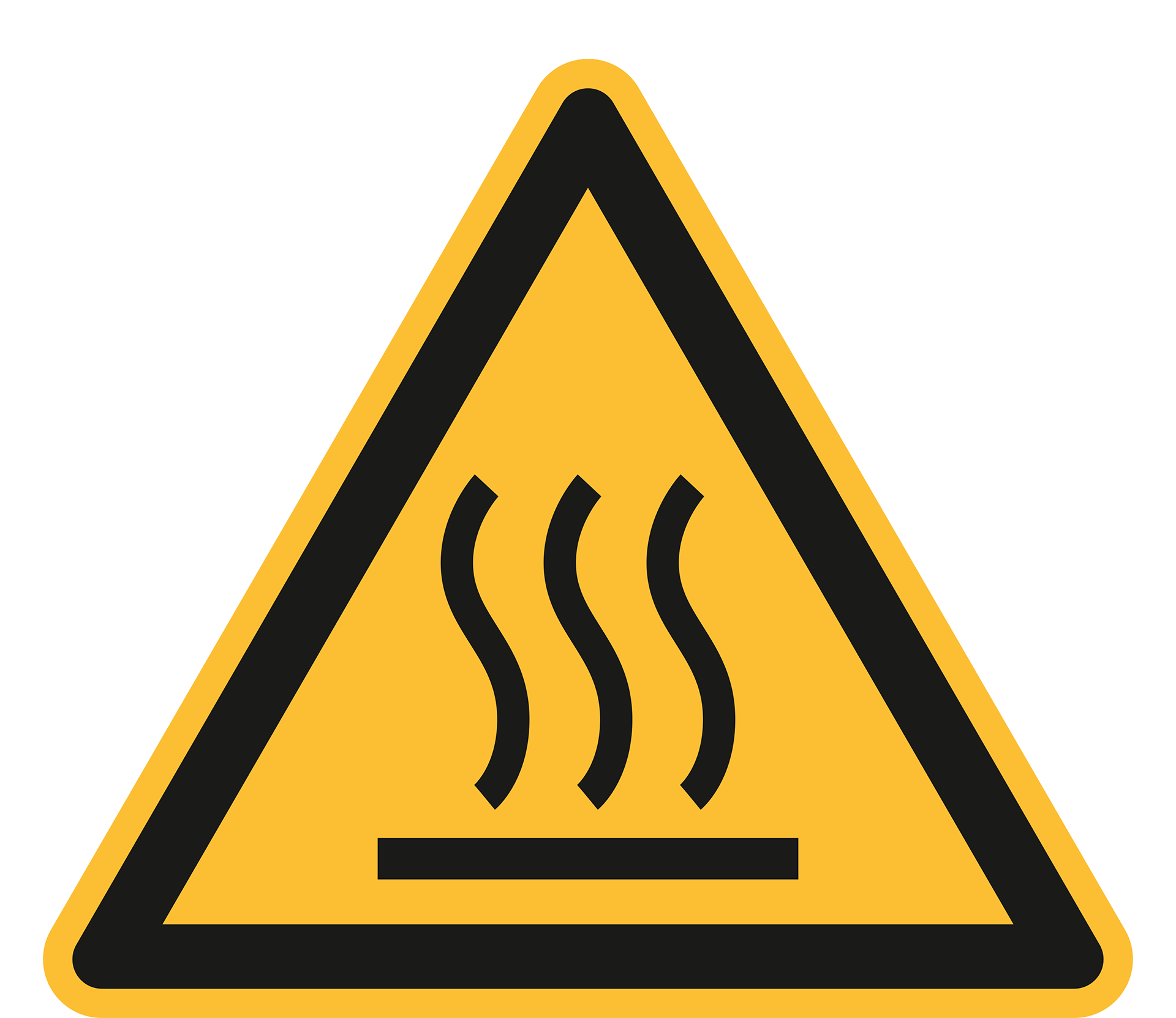 Warning: Hot surface. ISO 7010 [W017]