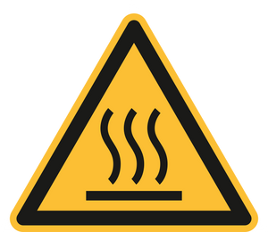 Warning: Hot surface. ISO 7010 [W017]