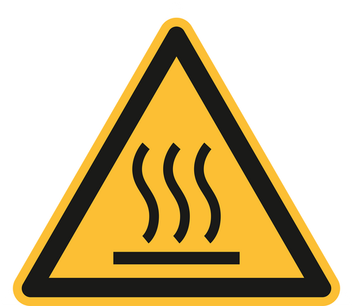 Warning: Hot surface. ISO 7010 [W017]