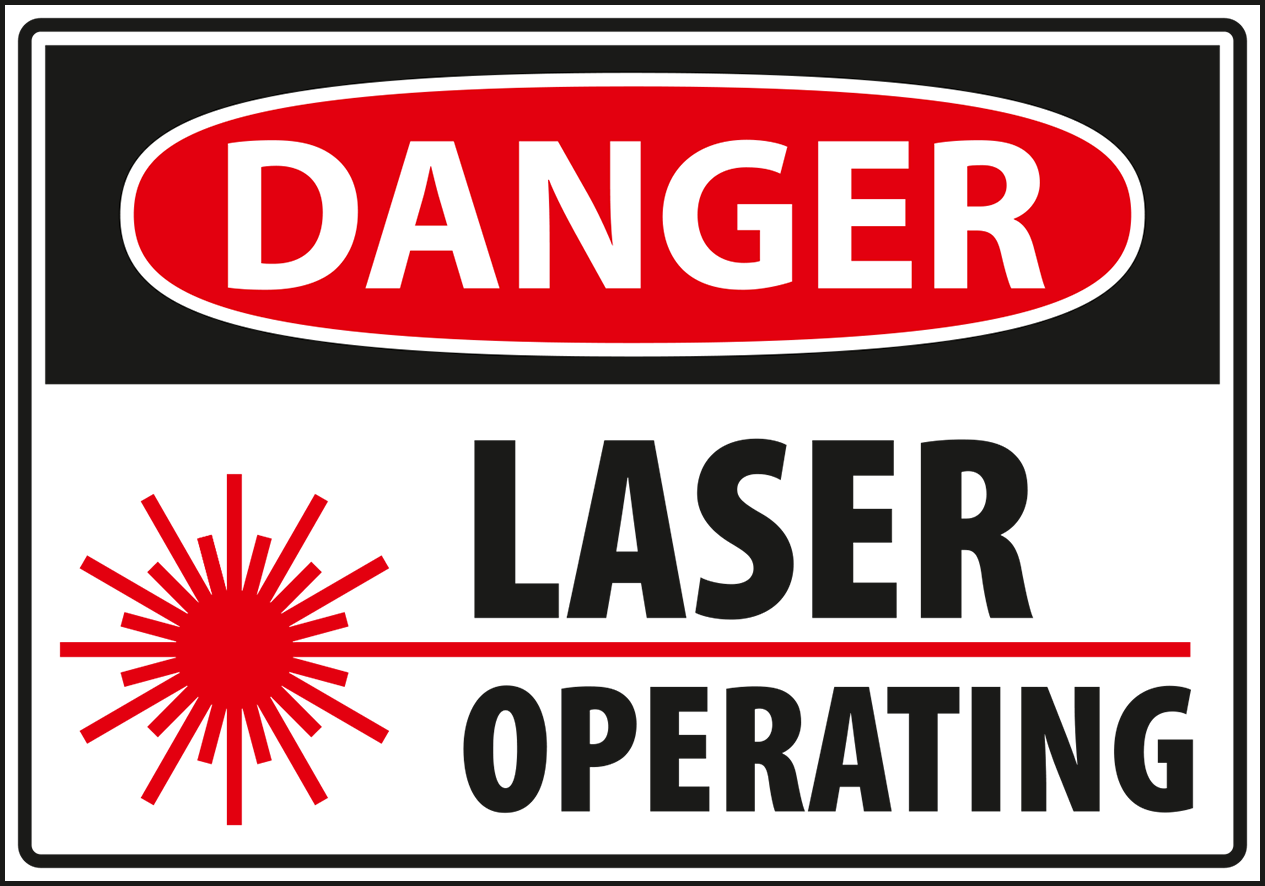 Warning - Laser operating